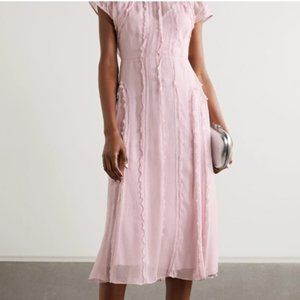 JASON WU COLLECTION Ruffled Silk-crepon Midi Dress | Size 6